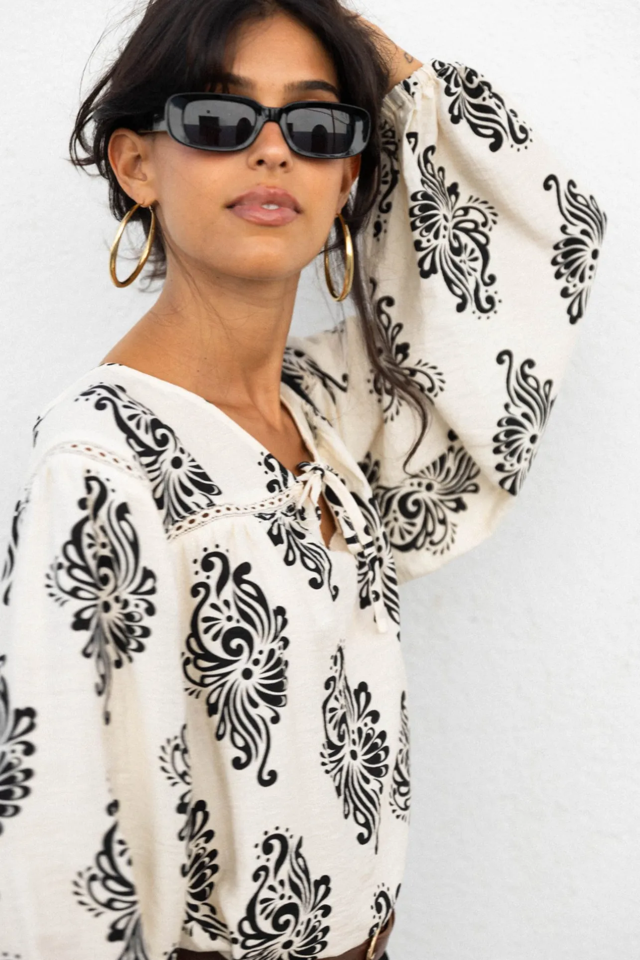 Sahomashop Blouses & Chemises<BlouseLeina écruetnoir