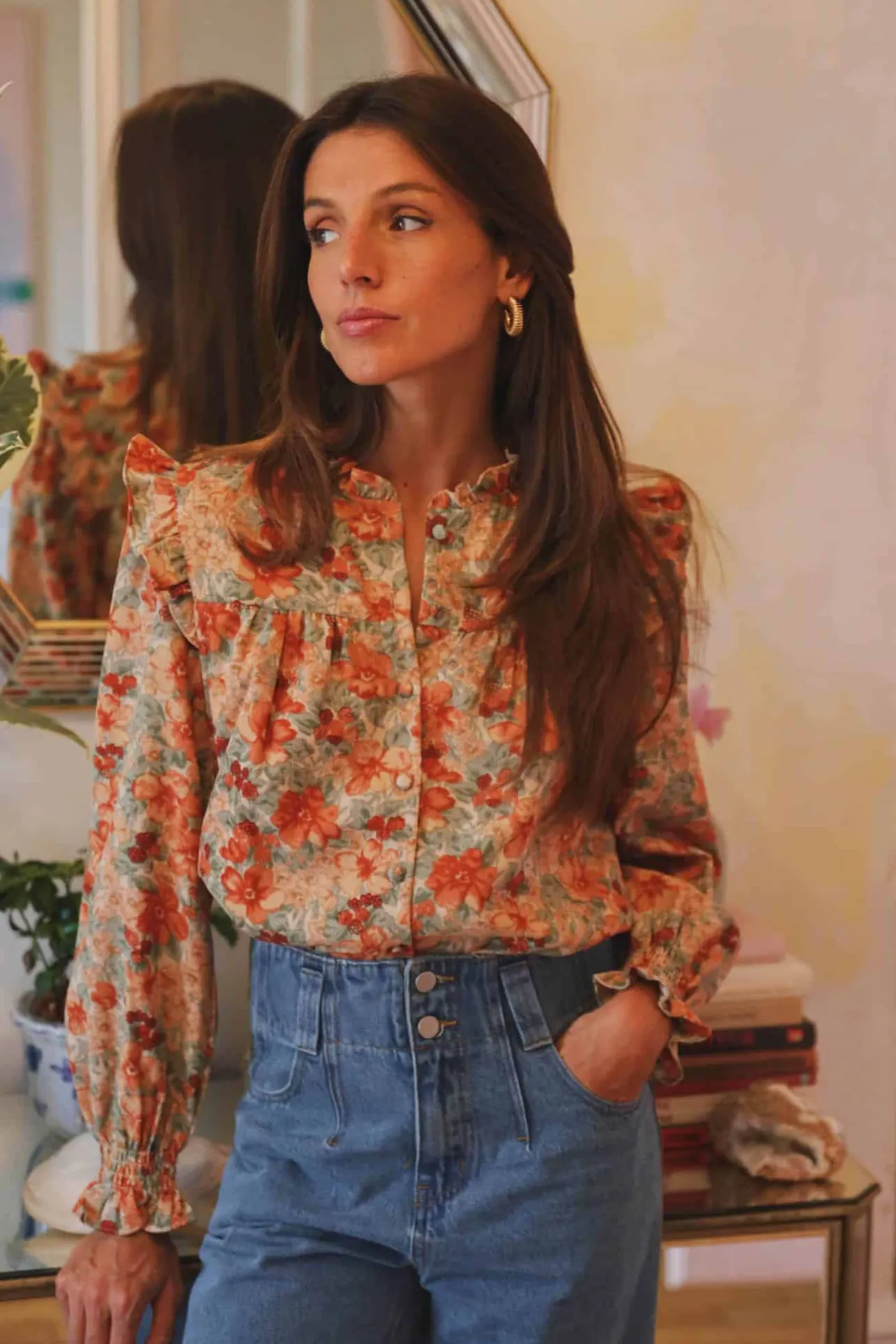 Sahomashop Blouses & Chemises<BlousePalmira impriméfleuri