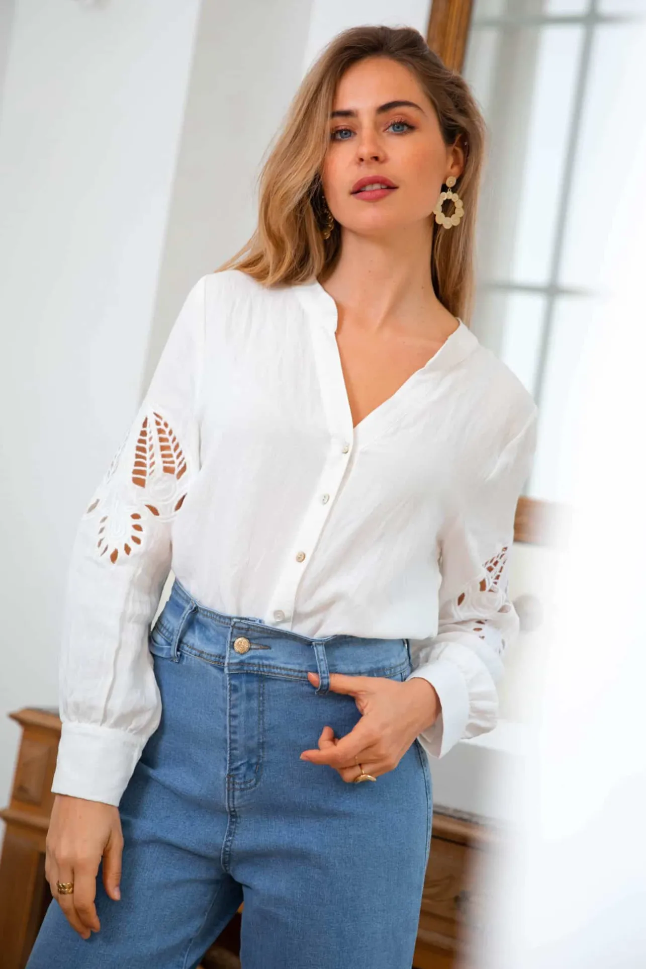 Sahomashop Blouses & Chemises<BlousePatricia blanc