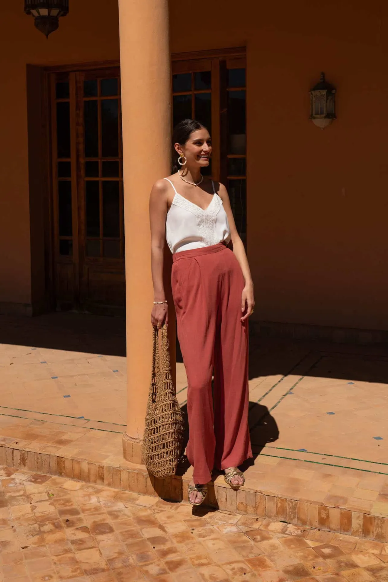 Sahomashop Pantalons & Jeans<PantalonLenzo terracotta